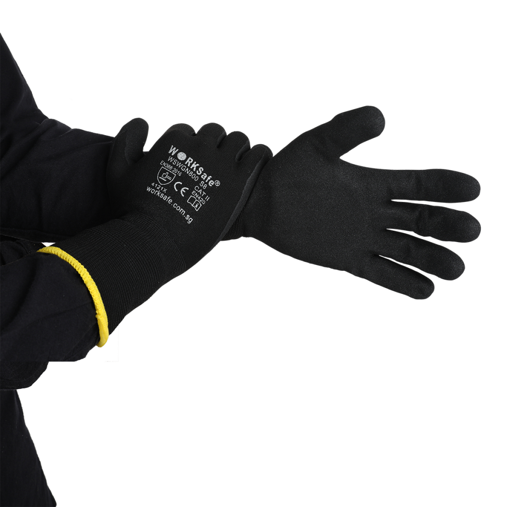 WORKSafe® NITRILE MICROFOAM SEAMLESS NYLON LINER GLOVES WORKSafe